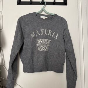 Snoode Gray 'Materia' Crewneck Sweater